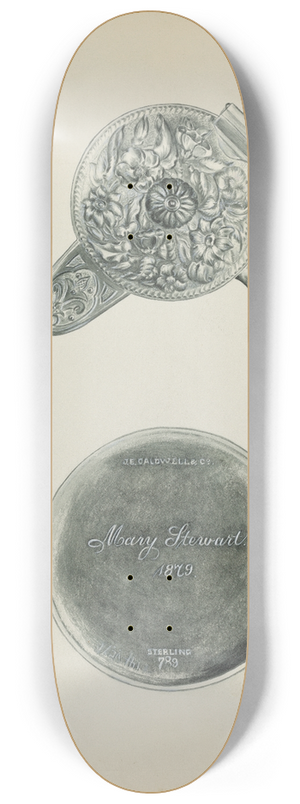 Florence Hastings - Silver Chocolate Pot 8.25 inch art skate deck