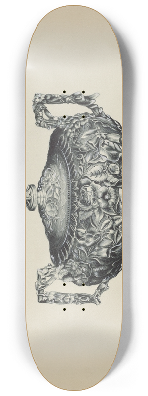 Florence Hastings - Silver Sugar Bowl 8.25 inch art skate deck