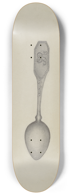 Florence Stevenson - Silver Fiddle Head Spoon 8.25 inch art skate deck