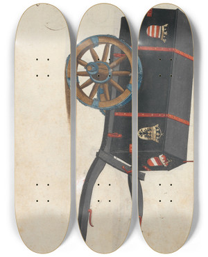 Triptych art skateboard deck of Jorg Kolderer Maximiliani Konig Zeughauss Pl32 by Jorg Kolderer (1465-1540)