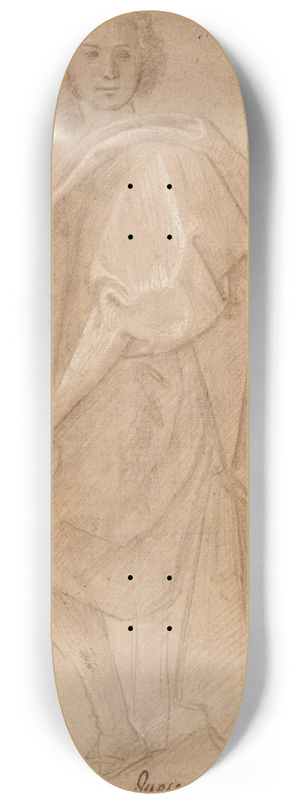 Florentine School - Seated Young Man 8.25 inch art skate deck