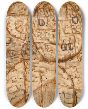 Triptych art skateboard deck of Paul Klee Hrender by Paul Klee (1879-1940)