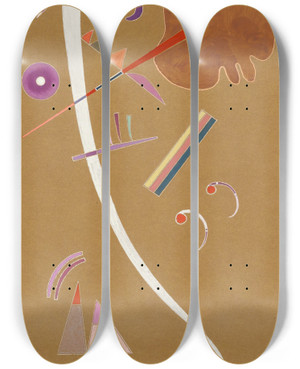 Triptych art skateboard deck of Wassily Kandinsky Ohne Titel Untitled_2 by Wassily Kandinsky (1866-1944)