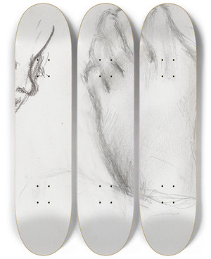 Triptych art skateboard deck of Ludvig Karsten Ansikt Fot by Ludvig Karsten (1876-1926) Triptych art skateboard deck of Ludvig Karsten Ansikt Fot by Ludvig Karsten (1876-1926)