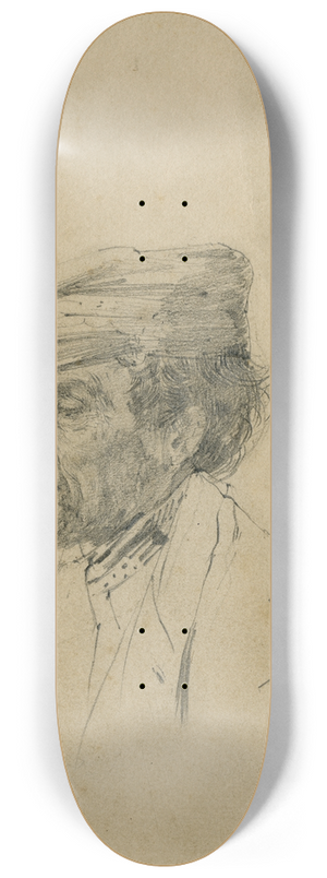 Floris Verster - Head of a man with cap 8.25 inch art skate deck