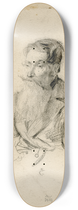 Floris Verster - Portrait of a man with a beard 8.25 inch art skate deck