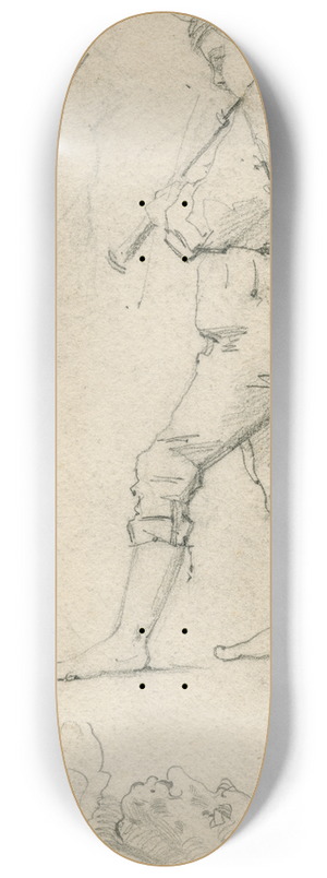 Floris Verster - Standing boy with an oboe, three heads 8.25 inch art skate deck Floris Verster - Standing boy with an oboe, three heads 8.25 inch art skate deck