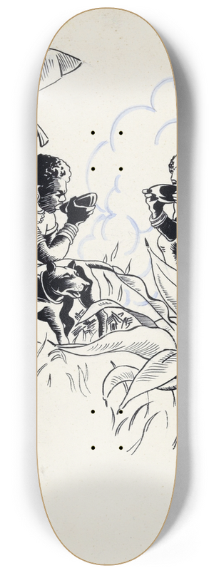 F. Ockerse - Drinkende Nieuw-Guineers 8.25 inch art skate deck