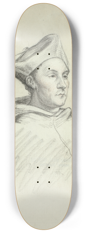 Follower of Anthony van Dyck - Portrait of a Cardinal 8.25 inch art skate deck