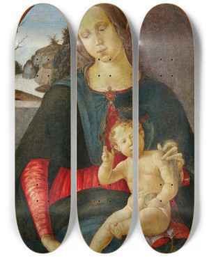 Triptych art skateboard deck of Davide Ghirlandaio The Madonna And Child_1 by Davide Ghirlandaio (1452-1525) Triptych art skateboard deck of Davide Ghirlandaio The Madonna And Child_1 by Davide Ghirlandaio (1452-1525)