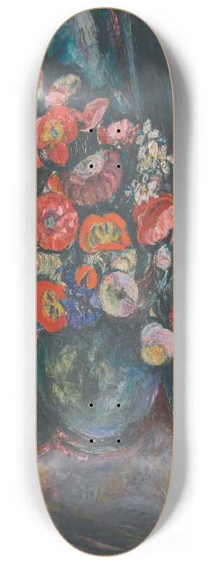 Abraham Manievich - 2 Still Life With Poppies 8.25 inch art skate deck