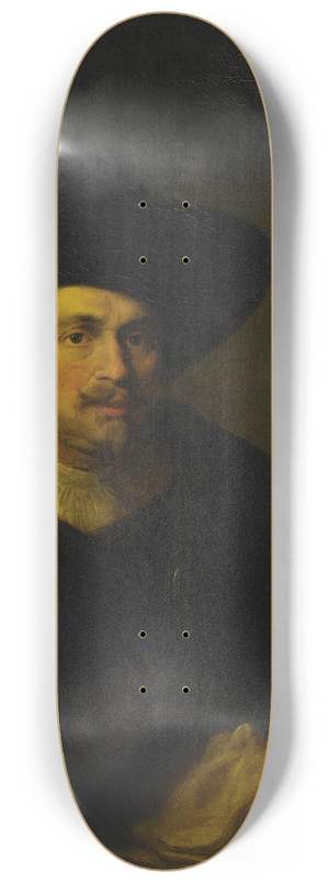 Follower of FERDINAND BOL - Portrait of a Man with Hat 8.25 inch art skate deck