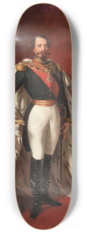 Follower Of Franz Xaver Winterhalter - Portrait en lEmpereur Napolon III 8.25 inch art skate deck