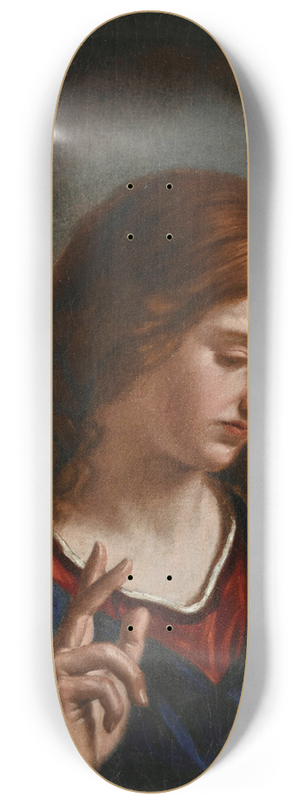 Follower of Guercino - Salvator Mundi 8.25 inch art skate deck