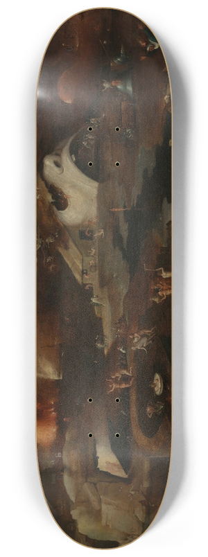 Follower of Hieronymus Bosch - Christs Descent into Hell 8.25 inch art skate deck