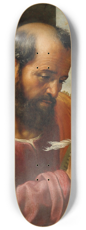 Follower of Jacob Jordaens - Saint Luke the Evangelist 8.25 inch art skate deck
