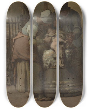 Triptych art skateboard deck of Jeanfranois Millet The Sheepshearers by Jean-Franois Millet (1814-1875) Triptych art skateboard deck of Jeanfranois Millet The Sheepshearers by Jean-Franois Millet (1814-1875)