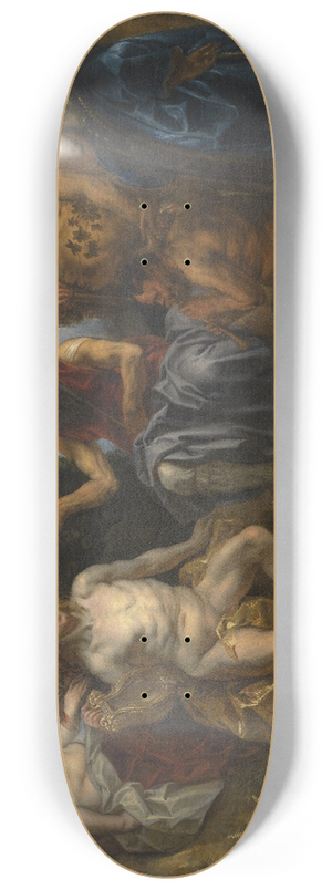 Follower of Jacob Jordaens - The Judgement of Midas 8.25 inch art skate deck