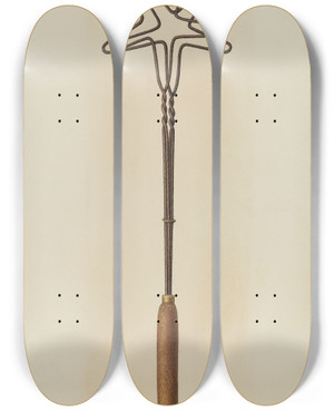Triptych art skateboard deck of Nicholas Amantea Toaster by Nicholas Amantea (1900-1978)