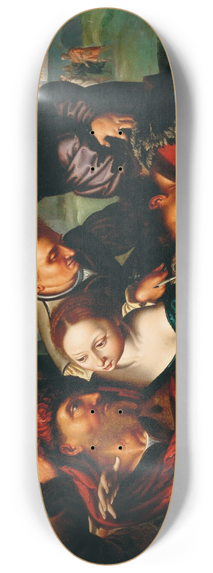 Follower of Jan Sanders van Hemessen - The Calling of Saint Matthew 8.25 inch art skate deck Follower of Jan Sanders van Hemessen - The Calling of Saint Matthew 8.25 inch art skate deck