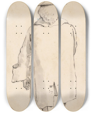 Triptych art skateboard deck of Giovanni Battista Tiepolo Caricature Of A Man Wearing A Wig And A Tricorne Seen From Behind_2 by Giovanni Battista Tiepolo (1696-1770) Triptych art skateboard deck of Giovanni Battista Tiepolo Caricature Of A Man Wearing A Wig And A Tricorne Seen From Behind_2 by Giovanni Battista Tiepolo (1696-1770)