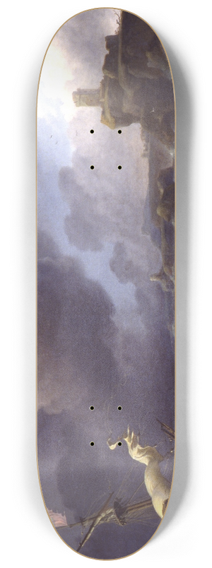 Follower of Ludolf Backhuysen - The Storm 8.25 inch art skate deck