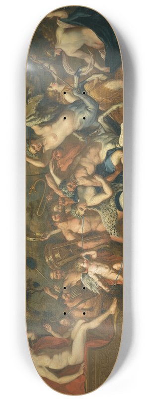 Follower of Nicolas Poussin - The Triumph Of Bacchus 8.25 inch art skate deck