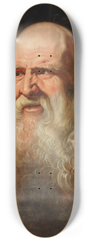 Follower of Peter Paul Rubens - Head study of a man 8.25 inch art skate deck