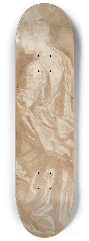 Follower of Peter Paul Rubens - Study of a Standing Female Saint 8.25 inch art skate deck