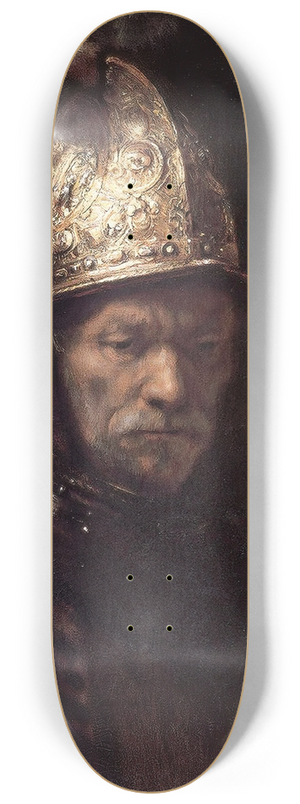 Follower of Rembrandt van Rijn - The Man with the Golden Helmet 8.25 inch art skate deck