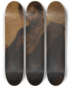 Triptych art skateboard deck of Matthijs Maris Ecce Homo by Matthijs Maris (1839-1917)