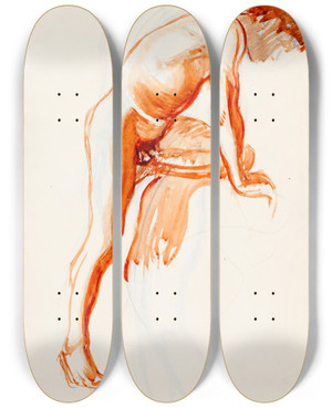 Triptych art skateboard deck of Magnus Enckell Alaston Mies by Magnus Enckell (1870-1925)