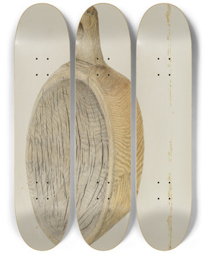 Triptych art skateboard deck of Alfonso Moreno Scoop by Alfonso Moreno