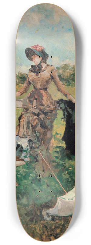 Francesc Miralles i Galaup - Lady With A Parasol 8.25 inch art skate deck