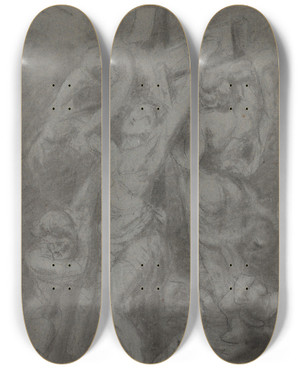 Triptych art skateboard deck of Jean Antoine Verschaeren Descent From The Cross by Jean Antoine Verschaeren (1803-1863) Triptych art skateboard deck of Jean Antoine Verschaeren Descent From The Cross by Jean Antoine Verschaeren (1803-1863)
