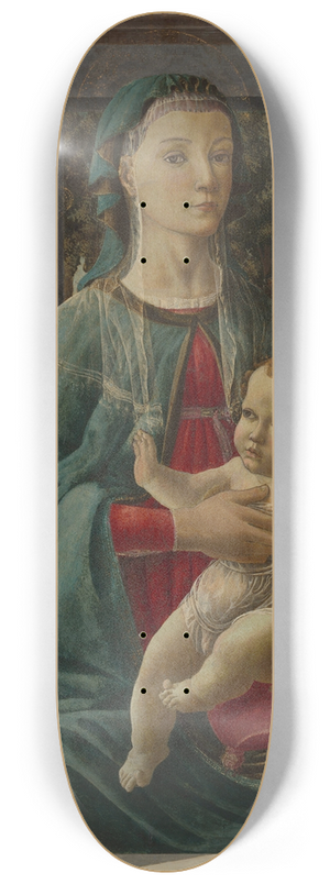 Francesco Botticini - Virgin and Child with Two Angels 8.25 inch art skate deck