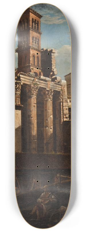 Francesco Diofebi - The Ruined Temple Of Mars Ultor, Rome 8.25 inch art skate deck