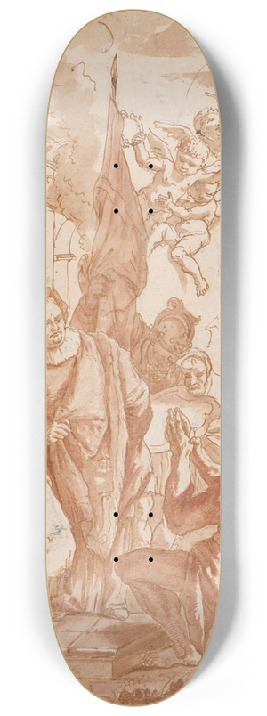 Francesco Fontebasso - The Martyrdrom of Saint Andrew 8.25 inch art skate deck