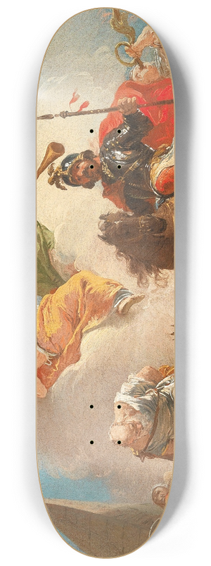 Francesco Fontebasso - The triumph of a condottiere; a bozzetto for a ceiling decoration 8.25 inch art skate deck