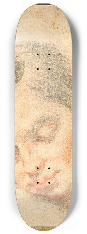 Francesco Furini - The head of a young man with closed eyes 8.25 inch art skate deck Francesco Furini - The head of a young man with closed eyes 8.25 inch art skate deck