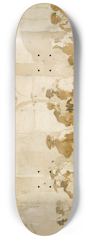 Francesco Guardi - Figure Studies 8.25 inch art skate deck