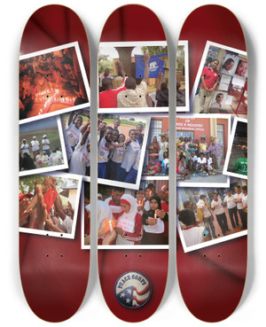 Triptych art skateboard deck of Peace Corps World Aids Day 20081 by Peace Corps (20-)