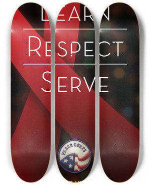 Triptych art skateboard deck of Peace Corps World Aids Day 20091 by Peace Corps (20-)