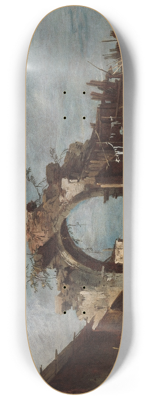Francesco Guardi - Ruined Archway 8.25 inch art skate deck