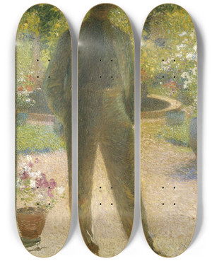 Triptych art skateboard deck of Henri Martin Jacques Martinferrires Marquayrol by Henri Martin (1860-1943)