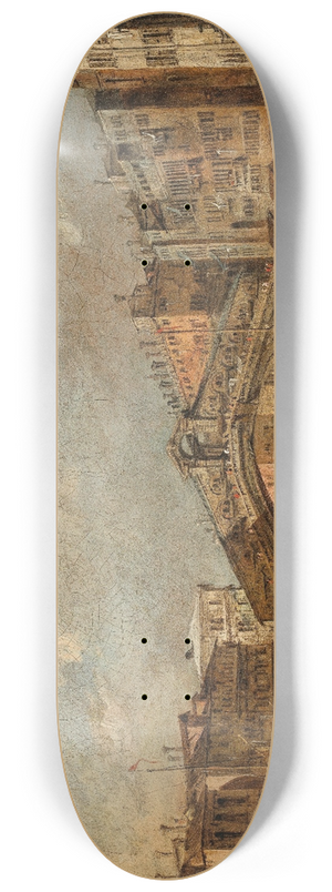 Francesco Guardi - The Rialto Bridge and the Riva del Vin, Venice 8.25 inch art skate deck Francesco Guardi - The Rialto Bridge and the Riva del Vin, Venice 8.25 inch art skate deck