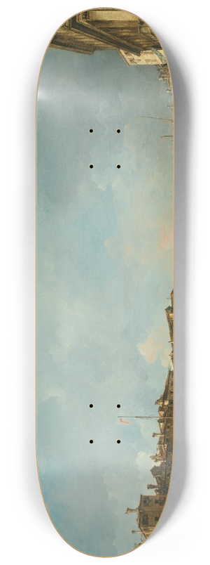 Francesco Guardi - Venice, A View Of The Rialto Bridge, Looking North, From The Fondamenta Del Carbon 8.25 inch art skate deck Francesco Guardi - Venice, A View Of The Rialto Bridge, Looking North, From The Fondamenta Del Carbon 8.25 inch art skate deck