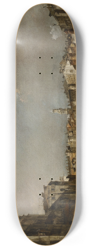Francesco Guardi - View up the Grand Canal toward the Rialto 8.25 inch art skate deck Francesco Guardi - View up the Grand Canal toward the Rialto 8.25 inch art skate deck