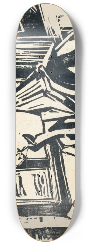 Albert Mller - Reading Woman 8.25 inch art skate deck
