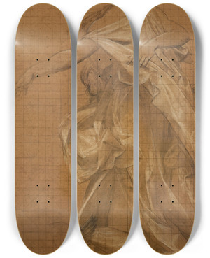 Triptych art skateboard deck of Lucolivier Merson La Danse_3 by Luc-Olivier Merson (1846-1920)
